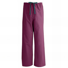 Medline AngelStat Scrub Pant Cranberry, Size Medium 1 EACH 12815M