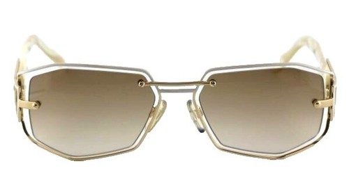 Cazal Sunglasses Brown Frame Decorative Rectangular Brown Tinted