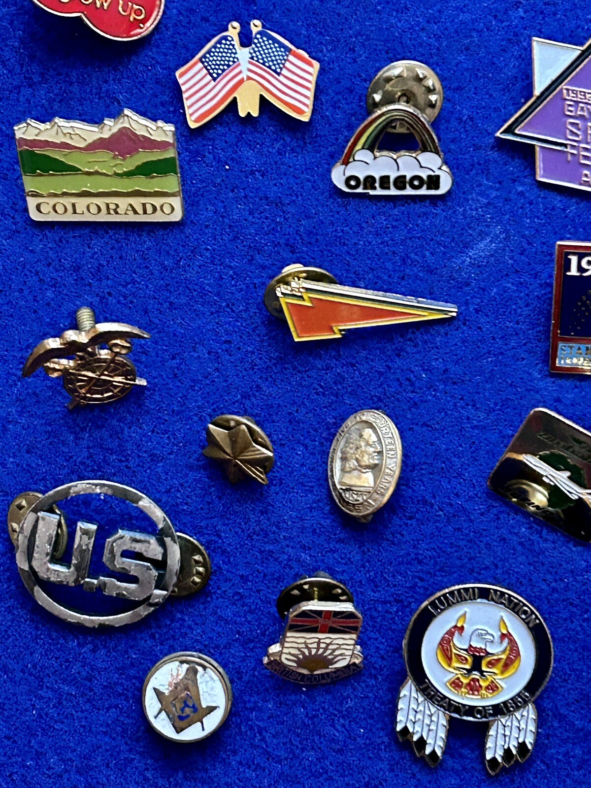 LARGE VINTAGE LAPEL PIN BACK PINBACK LOT eBay
