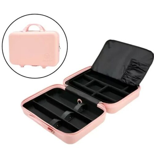 Calista Beauty Hair Styling Tools Makeup Brushes Storage Travel Case BLUSH PINK - Afbeelding 1 van 9