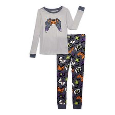 Wonder Nation Boys Halloween Long Sleeve Top and Pants 2-Piece Pajama Set Size 4