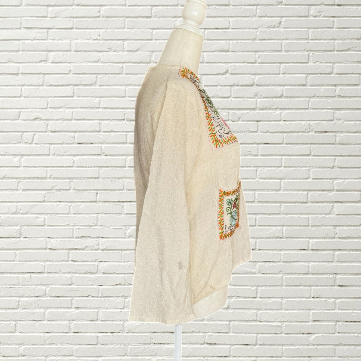 Vintage 70s Indian Cotton Gauze Top Multicolor Floral Vintage 70s Indian Cotton Gauze Top Multicolor Floral