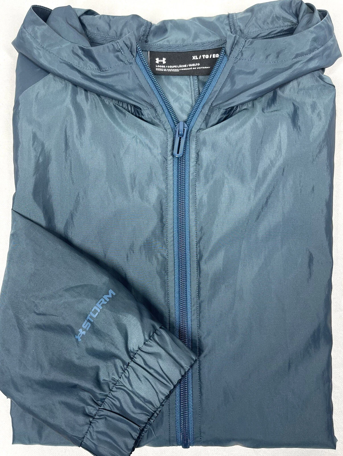 Under Armour Mens XL Storm Windbreaker Jacket Full Zip Hoodie Water Resistant
