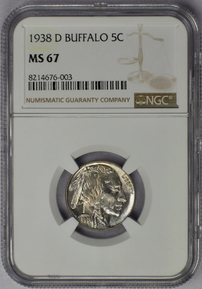 1938-D 5c Buffalo Nickel - NGC MS 67 - Image 3 of 4