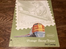 RARE Vintage Aurora Postage Stamp Trains 1967 Catalog Thicker Cover Version Nice