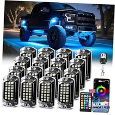 Full Angle RGBW LED Rock Lights, 6500K Pure White RGB Rock 16 Pods RGBW 21LEDs