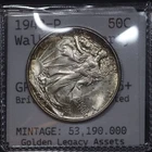 1943 P - Walking Liberty Half Dollar 50C - Strong Gem BU+ MS++  Sealed Flip #216
