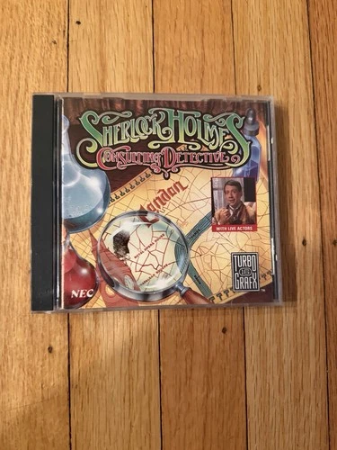 Sherlock Holmes Consulting Detective Turbografx CD Duo Game Case Manual