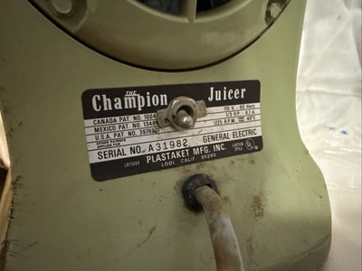 The Champion Juicer - Vintage Mint Green- Heavy Duty Motor- For