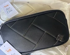 Lug Coupes XL Matte Luxe Belt Bag/Crossbody Black & Pebble Rainbow Stitch NWT