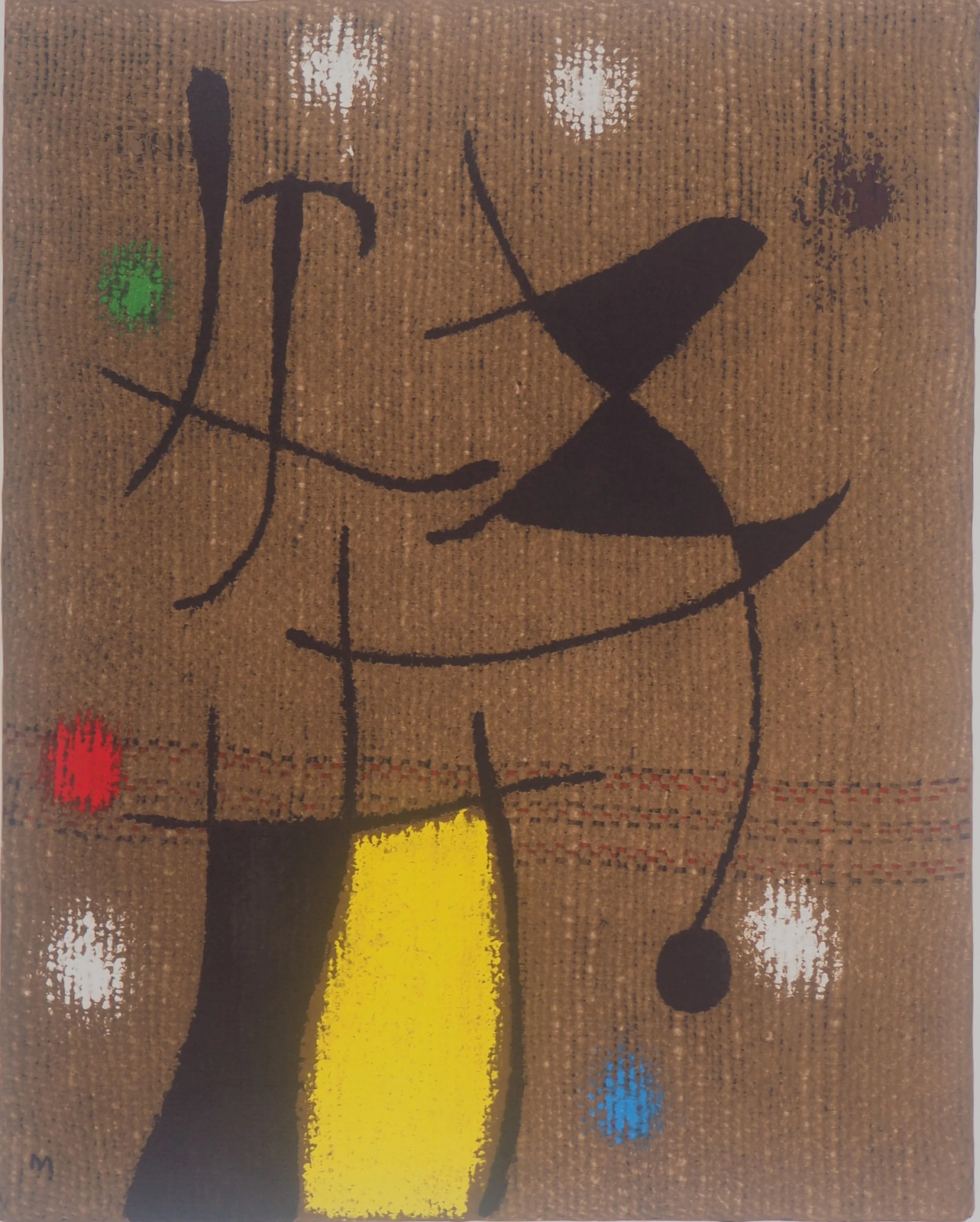 Joan MIRO: Mujer Al Teléfono - Litografía Firmada