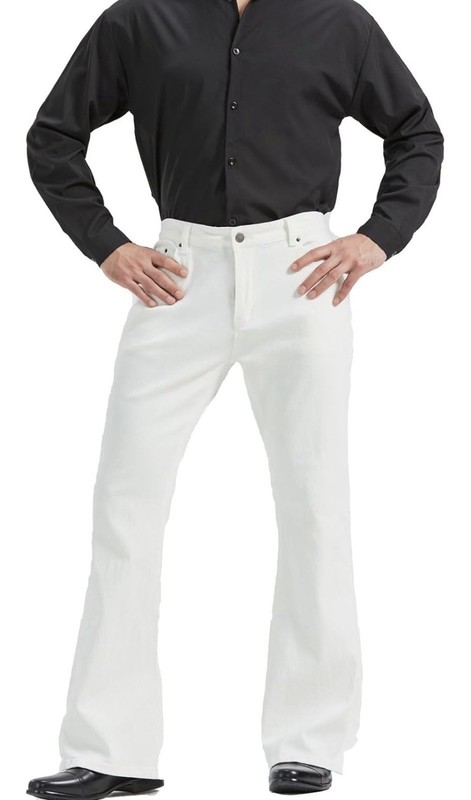 Vintage Bell Bottom Stretch Fit Flares Retro Disco Jeans Pants 34w