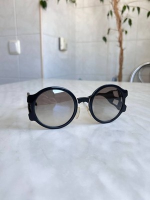 Prada SPR 13U Black White Sunglasses Italy Avant-garde Punk Logo