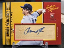 2019 Panini Leather & Lumber Rookie Signatures /149 Chance Adams Yankees RC