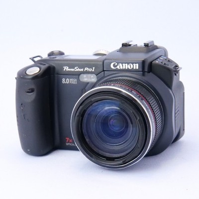 Canon PowerShot Pro 1 8MP Digital Camera 7x Zoom Tested No Battery W/ Flaw READ
