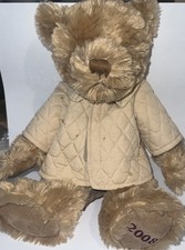 BURBERRY FRAGRANCE Plush Bear 2008 Edition Quilted Raincoat w Signature Collar