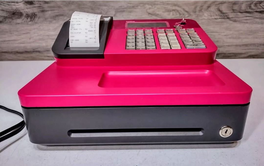 Casio SE-G1SC-PK Electronic Cash Register - Pink for sale Casio SE-G1SC-PK Electronic Cash Register - Pink for sale