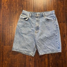Vintage Calvin Klein Jeans Denim Shorts Light Wash 90s Easy Fit, Size 33x9