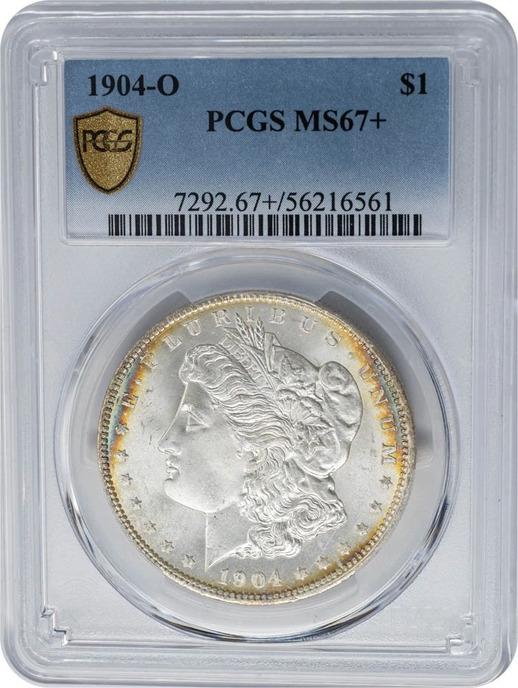 1904-O Morgan Silver Dollar $ MS67+ Secure PCGS 951031-35