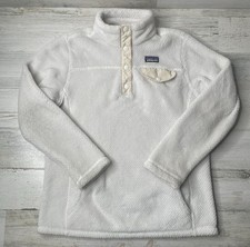 Patagonia Synchilla Snap T Fleece Pullover Off White Ivory Girl s Size: M 10