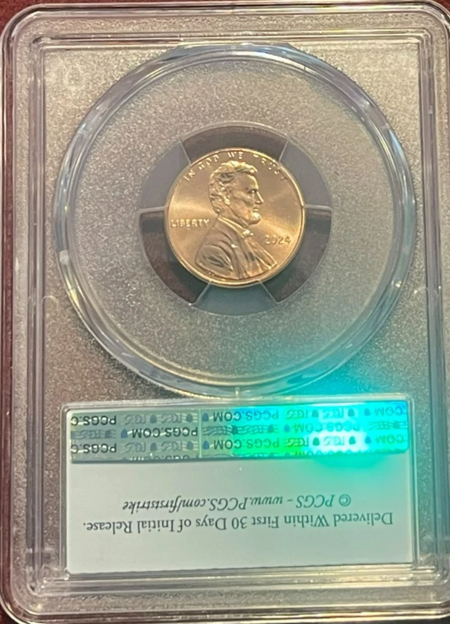 2024 P Lincoln SHIELD Cent 1c PCGS MS67RD FIRST STRIKE FLAG - Image 2 of 2