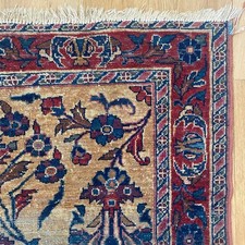 Vintage Rug 3' 7 x 5' Gold Hand Knotted Oriental Rug