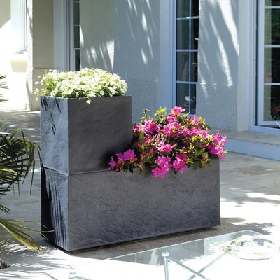 Eda Pflanzkasten 'Volcania Hutch', anthrazit, ca. 99,5 x 39,5 x H 43,5 cm