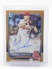LIAM DOYLE 2025 BOWMAN CHROME DRAFT GOLD 1ST ROOKIE AUTO /50 #CPA-LD Q6808