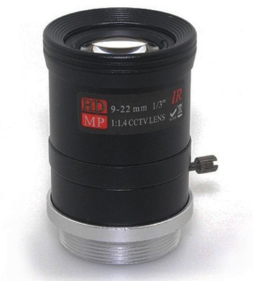 Camera Varifocal Lens FL 9-22mm F1.4 CS Mount FOV 41°-19° Format 1/3'' IR #bv