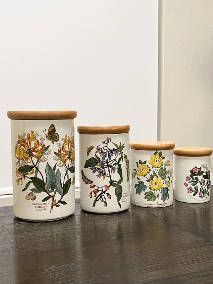 Juego de 4 botes de jardín botánico Portmeirion Foto 2 de 4