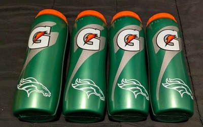 Denver Broncos Gatorade 32 Ounce Squeeze Bottle Lot Of 4 New