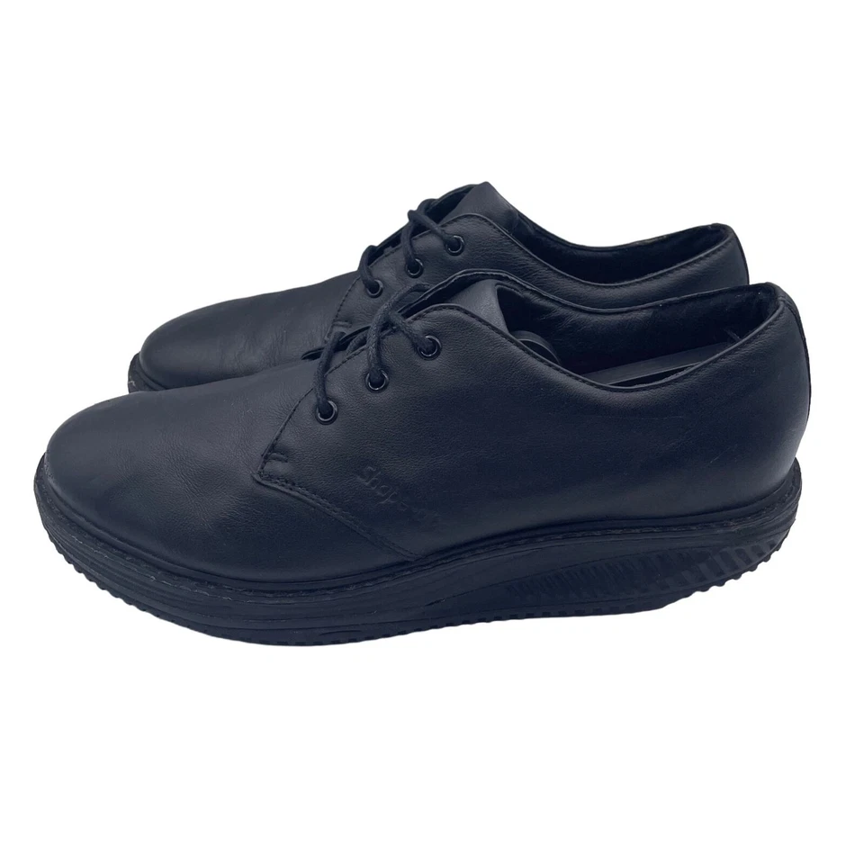 Zapato Skechers Shape Ups Trabajo Cuero Negro Informal Resistente al Deslizamiento para Mujer Talla 9.5 Foto 2 de 4