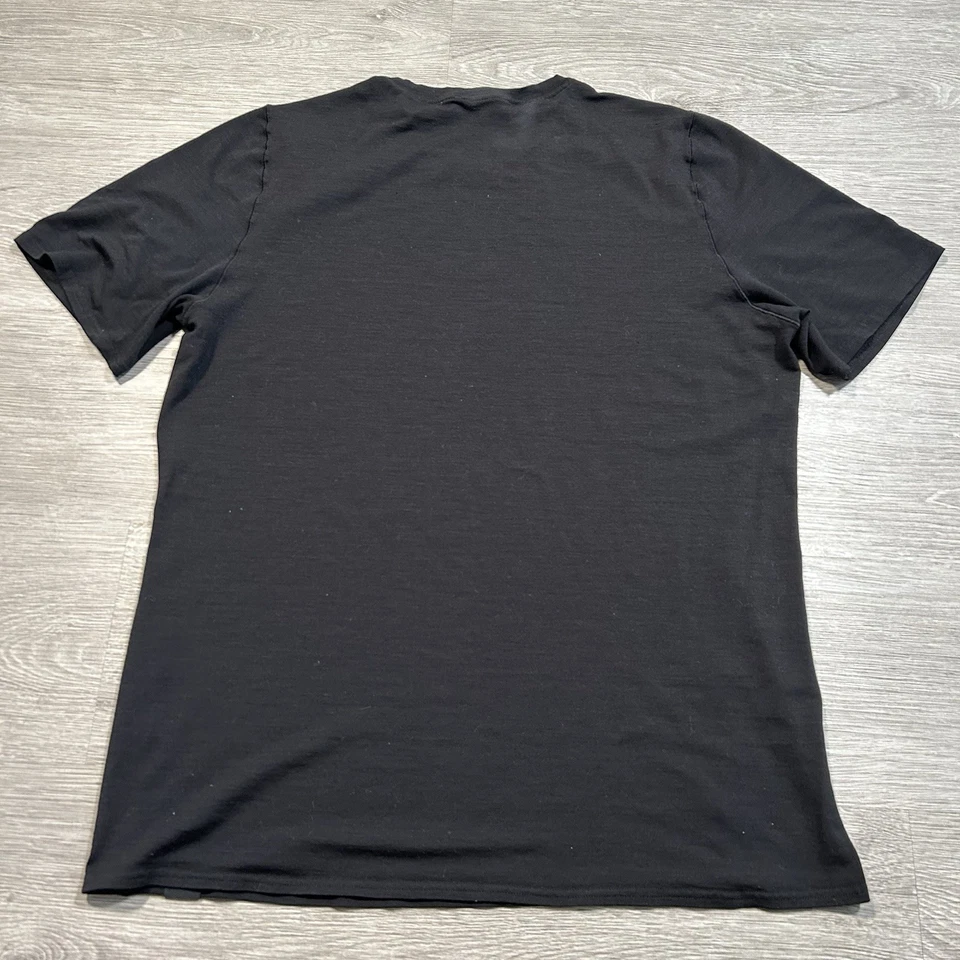 Мужская футболка Patagonia шерсть мериноса короткий рукав вырез лодочкой большая черная футболка для походов - Изображение 4 из 4