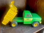 Tonka Vintage Green Yellow Dump Truck Metal Plastic Diecast Collectible Toy