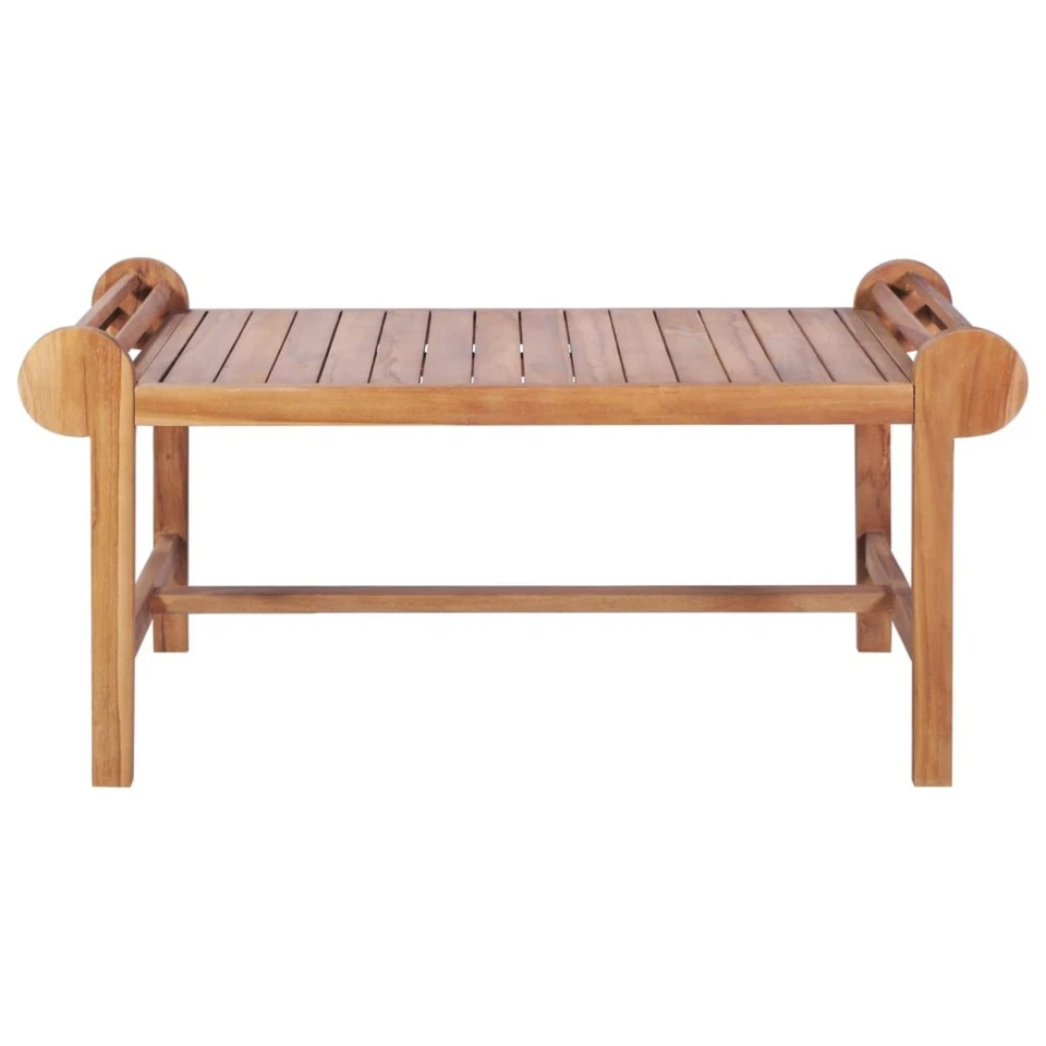 Solid Teak Coffee Table Outdoor Garden Furniture Marlboro Plant Stand vidaXL - Image 2 of 4