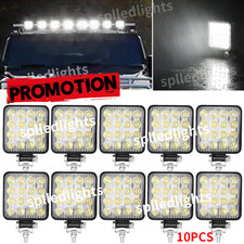 12V 10PCS Square LED Work Light Pods Spot Lights For Truck Off Road 4X4 Tractor