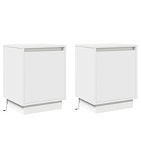 Nachttisch Weiß 2Er Set Holzwerkstoff 39 X 34,5 X 50 Cm