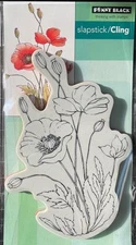 New Penny Black Rubber Stamp BRILLIANT POPPIES cling FLOWERS free USA ship