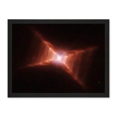 Hubble Telescope Dying Star HD 44179 Red Rectangle Nebula Framed Art Print 18X24