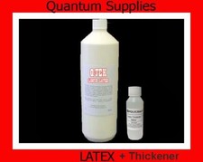 1 litre Liquid Latex and 100g Thickener gel for Mould Moulding / Dipping Rubber 
