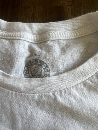 Camiseta Grateful Dead Roja Blanca Azul Banda Calavera Gráfica Talla L - Imagen 4 de 8