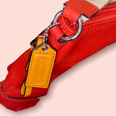 Coach Park Leather Swingpack Crossbody Turn-Lock Small Vermillion