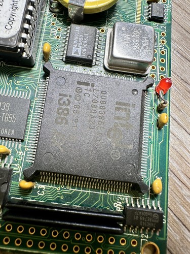 Vintage CPU Board I-386 EX/Intel Microprocessor Module. US 1007. F06006 (1754) - Photo 12/19