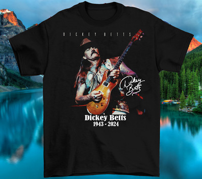 Dickey Betts 1943 - 2024 Heavy Cotton Black All Size Unisex Shirt MM1339