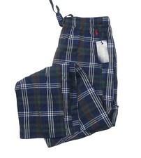Polo Ralph Lauren Men's Blue Multi Plaid Cotton Sleep Lounge Pants
