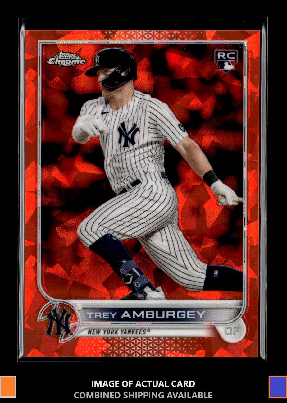 2022 Topps Chrome Sapphire Edition #263 Trey Amburgey Orange /25 Rookie Yankees