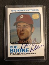 2001 TOPPS ARCHIVES BOB BOONE 73 #540 PHILLIES AUTO MINT NO1222