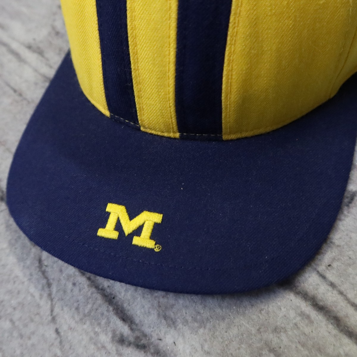 Vintage 90s Michigan Wolverines Helmet Strapback Hat Cap Nike