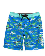 NWT Hurley Youth Boy's Doodle Isle Board Shorts Blue 985351