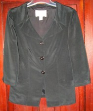 Hugo Buscati Collection 8 S M Jacket Blazer 100 Silk 3/4 Sleeve Button Career